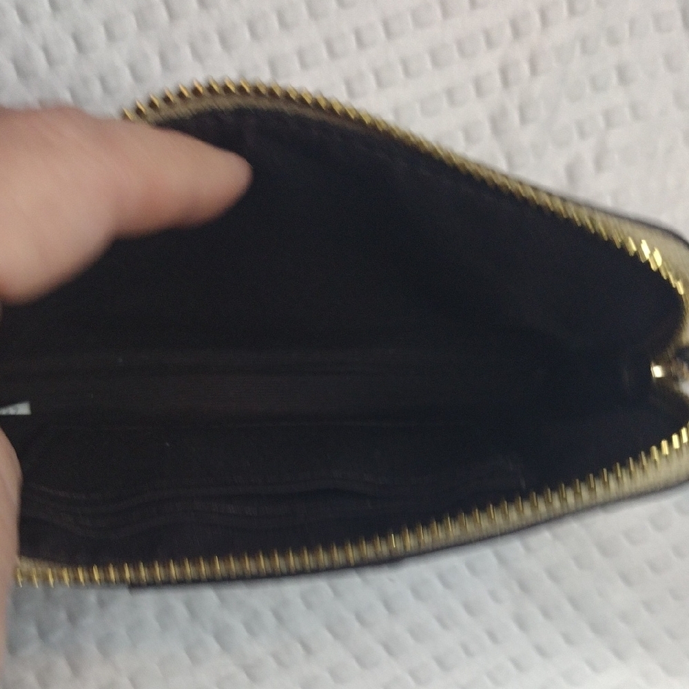 Coach Corner Zip Wristlet In Signature Canvas with Central Stripe - Picture 7 of 8